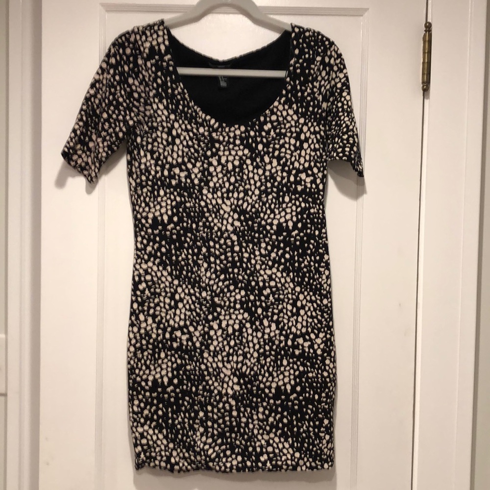 H&M black and white dress